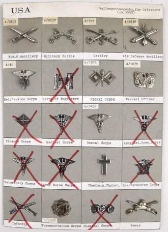 U.S. Army, Sammlung verschiedener Abzeichen "...