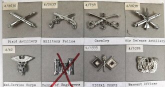 U.S. Army, Sammlung verschiedener Abzeichen "...
