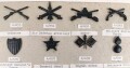 U.S. Army, Sammlung verschiedener Abzeichen " Waffengattungsabzeichen für Offiziere " für den Kampfanzug