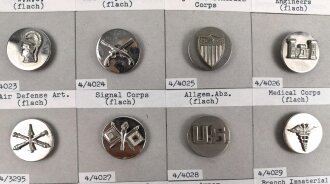 U.S. Army, Sammlung verschiedener Abzeichen " Waffengattungsabzeichen für Soldaten ab circa 1950 "