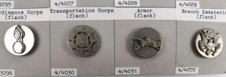 U.S. Army, Sammlung verschiedener Abzeichen " Waffengattungsabzeichen für Soldaten ab circa 1950 "