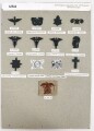 U.S. Army, Sammlung verschiedener Abzeichen " Waffengattungsabzeichen für Offiziere " für den Kampfanzug