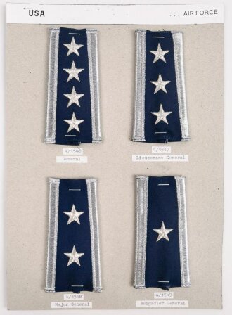 U.S. Air Force, Sammlung Schulterklappen...