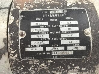 U.S. most likely WWII " Dynamotor Type DA 3A"....