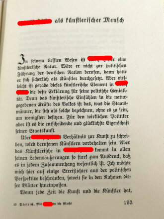 "Mit Hitler in die Macht" datiert 1935, 209 Seiten, DIN A5 mit eigenhändiger Widmung von Otto Dietrich