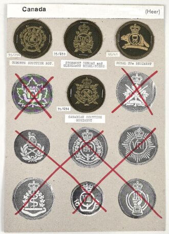 Canada Army, Sammlung Abzeichen/ Ärmelabzeichen...