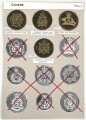 Canada Army, Sammlung Abzeichen/ Ärmelabzeichen Heer, auf Karton getackert