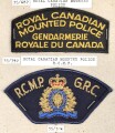 Canada Polizei, Sammlung Abzeichen/ Ärmelabzeichen und Kragenabzeichen, auf Karton getackert