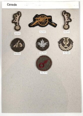 Canada Army, Sammlung Abzeichen/ Ärmelabzeichen, auf...