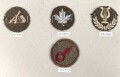 Canada Army, Sammlung Abzeichen/ Ärmelabzeichen, auf Karton getackert