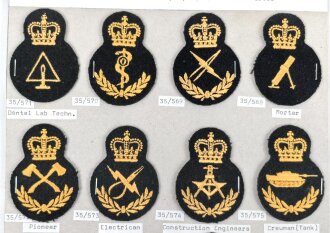 Canada Army, Sammlung Tätigkeitsabzeichen für...