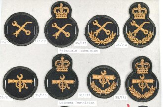 Canada Army, Sammlung Tätigkeitsabzeichen für...