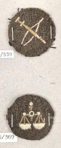 Canada Army, Sammlung Tätigkeitsabzeichen für Battle Dress von 1956 - 1968, auf Karton getackert