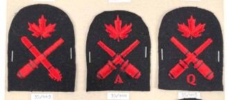 Canada Marine, Sammlung Abzeichen/ Ärmelabzeichen, auf Karton getackert