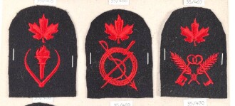 Canada Marine, Sammlung Abzeichen/ Ärmelabzeichen, auf Karton getackert