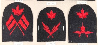 Canada Marine, Sammlung Abzeichen/ Ärmelabzeichen, auf Karton getackert