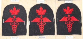 Canada Marine, Sammlung Abzeichen/ Ärmelabzeichen, auf Karton getackert