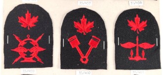 Canada Marine, Sammlung Abzeichen/ Ärmelabzeichen, auf Karton getackert