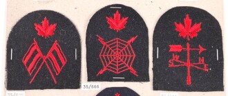 Canada Marine, Sammlung Abzeichen/ Ärmelabzeichen, auf Karton getackert