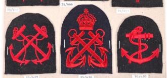 Canada Marine, Sammlung Abzeichen/ Ärmelabzeichen, auf Karton getackert