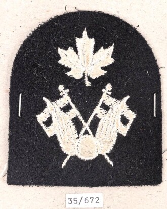 Canada Marine, Sammlung Abzeichen/ Ärmelabzeichen, auf Karton getackert