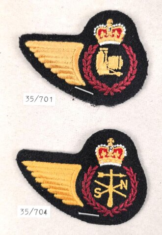 Canada Luftwaffe, Sammlung Abzeichen, auf Karton getackert