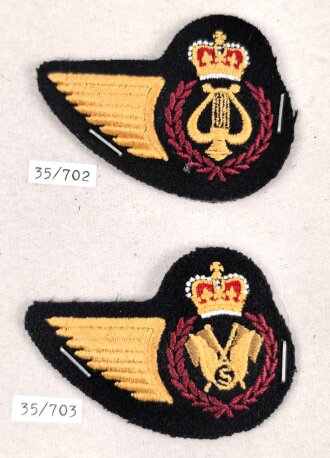 Canada Luftwaffe, Sammlung Abzeichen, auf Karton getackert