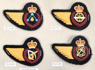 Canada Luftwaffe, Sammlung Abzeichen, auf Karton getackert