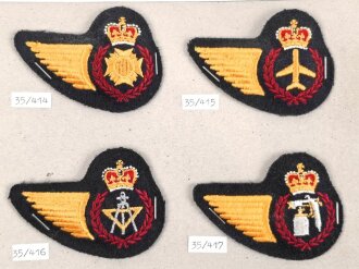 Canada Luftwaffe, Sammlung Abzeichen, auf Karton getackert