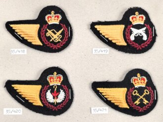 Canada Luftwaffe, Sammlung Abzeichen, auf Karton getackert