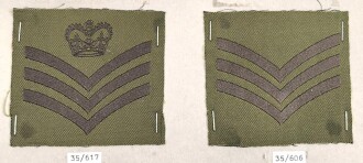 Canada Heer, Sammlung Abzeichen/ Ärmelabzeichen, auf Karton getackert