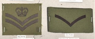 Canada Heer, Sammlung Abzeichen/ Ärmelabzeichen, auf Karton getackert