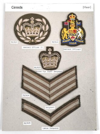 Canada Heer, Sammlung Abzeichen/ Ärmelabzeichen, auf...