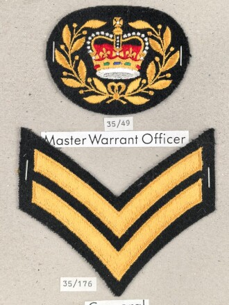 Canada Heer, Sammlung Abzeichen/ Ärmelabzeichen, auf Karton getackert