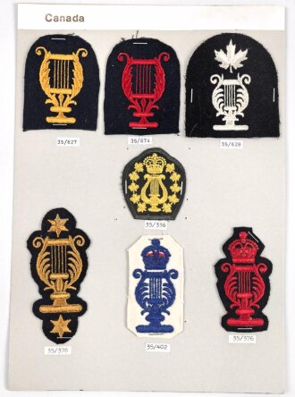Canada Heer, Sammlung Abzeichen/ Ärmelabzeichen, auf...