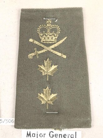 Canada Heer, Sammlung Rangabzeichen, auf Karton getackert