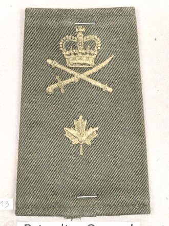Canada Heer, Sammlung Rangabzeichen, auf Karton getackert