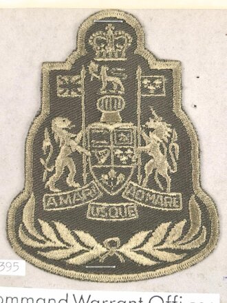 Canada Heer, Sammlung Rangabzeichen, auf Karton getackert