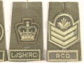 Canada Heer, Sammlung Rangabzeichen, auf Karton getackert