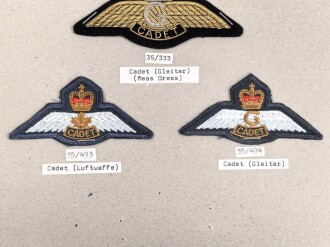 Canada Luftwaffe, Sammlung Pilotenschwingen, auf Karton getackert
