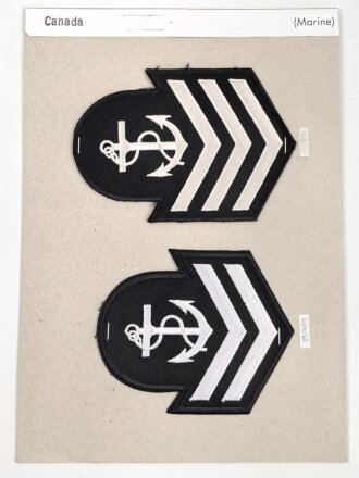 Canada Marine, Sammlung Ärmelabzeichen, auf Karton...
