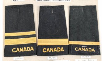 Canada Marine, Sammlung Rangabzeichen, auf Karton getackert