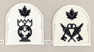 Canada Marine, Sammlung Ärmelabzeichen, auf Karton getackert