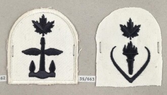 Canada Marine, Sammlung Ärmelabzeichen, auf Karton getackert
