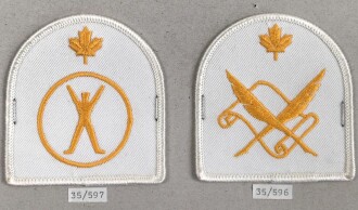 Canada Marine, Sammlung Ärmelabzeichen, auf Karton getackert