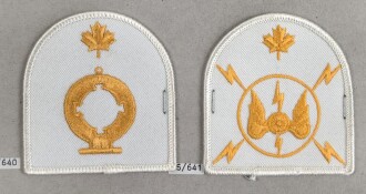 Canada Marine, Sammlung Ärmelabzeichen, auf Karton getackert