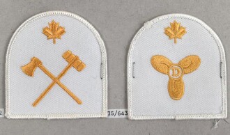 Canada Marine, Sammlung Ärmelabzeichen, auf Karton getackert