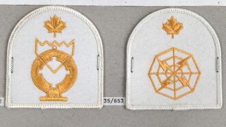 Canada Marine, Sammlung Ärmelabzeichen, auf Karton...