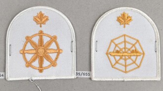 Canada Marine, Sammlung Ärmelabzeichen, auf Karton getackert