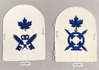 Canada Marine, Sammlung Ärmelabzeichen, auf Karton getackert